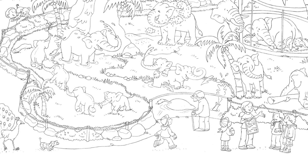 Раскраска зоопарк
