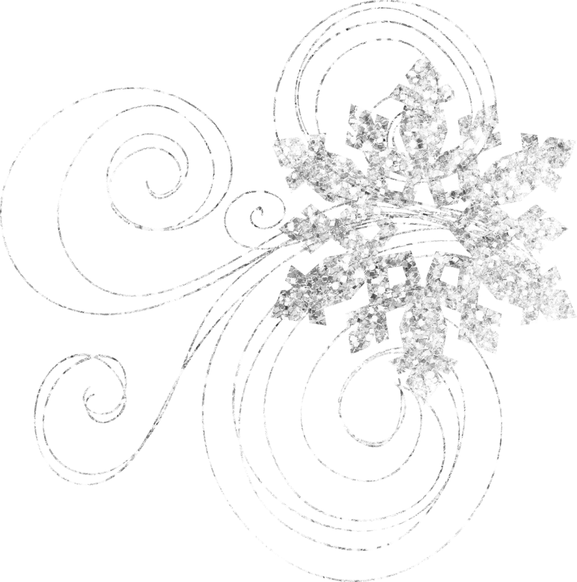 Новогодние узоры на прозрачном фоне