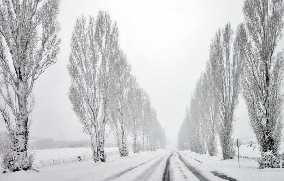 Зимний пейзаж в перспективе
