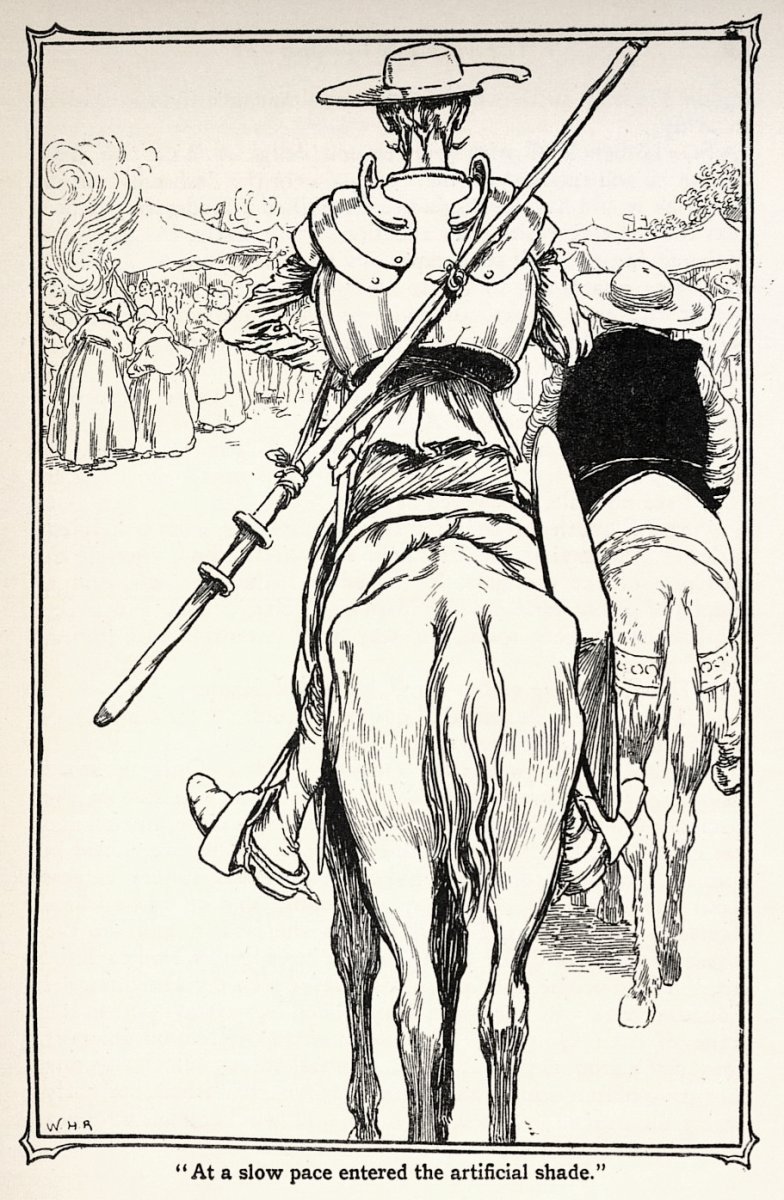 Дон Кихот и Санчо Панса силуэт