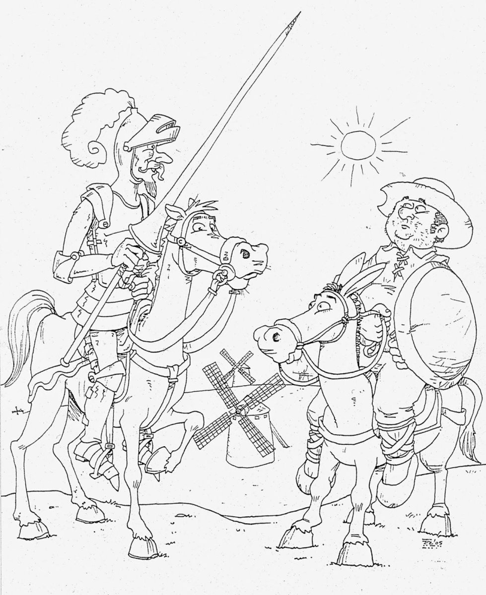 Дон Кихот рисунок