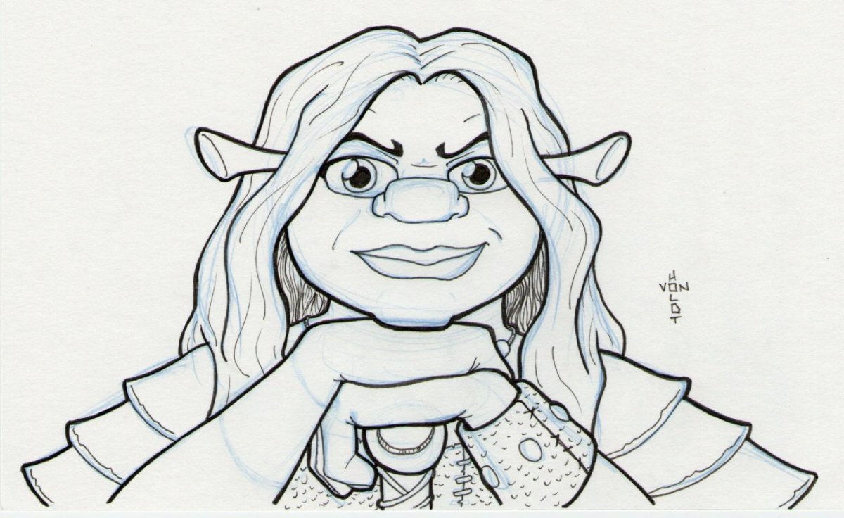 Фиона рисунок карандашом