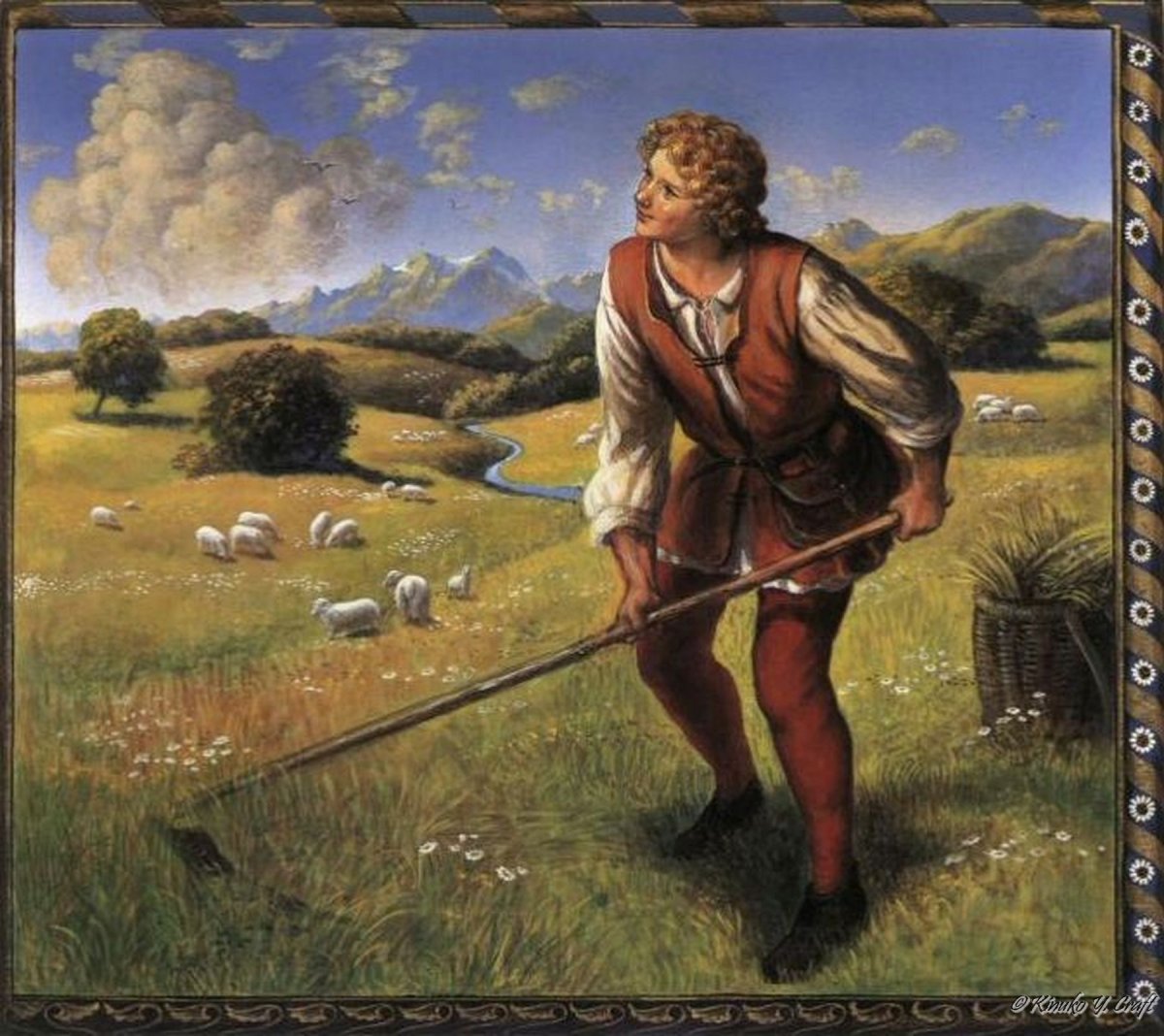 Косец с косой