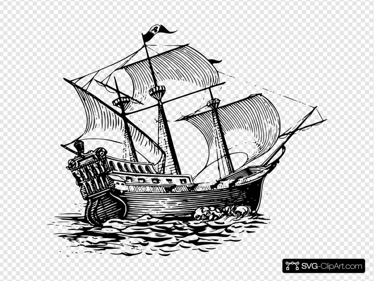 Пиратский корабль Графика