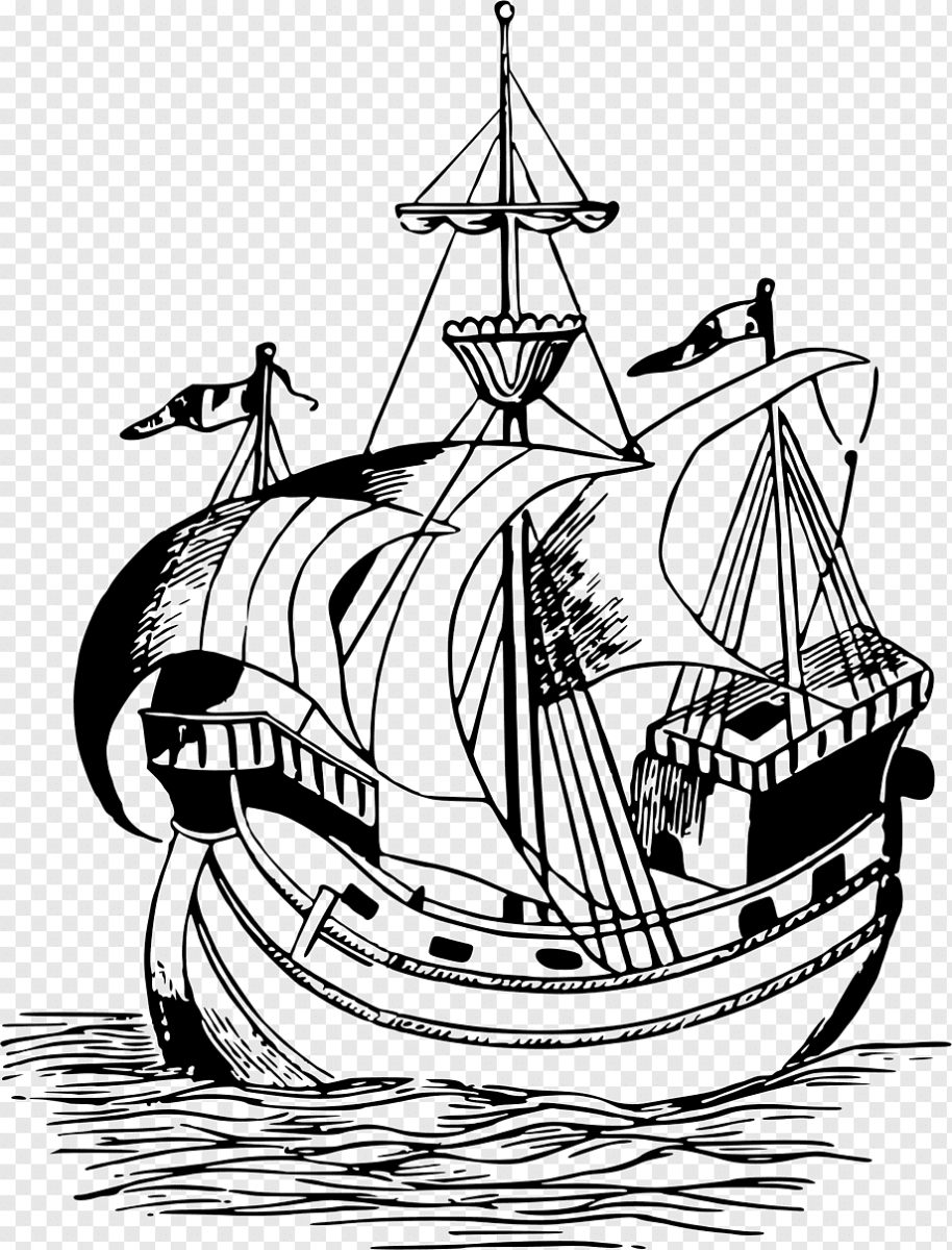 Старинный корабль рисунок