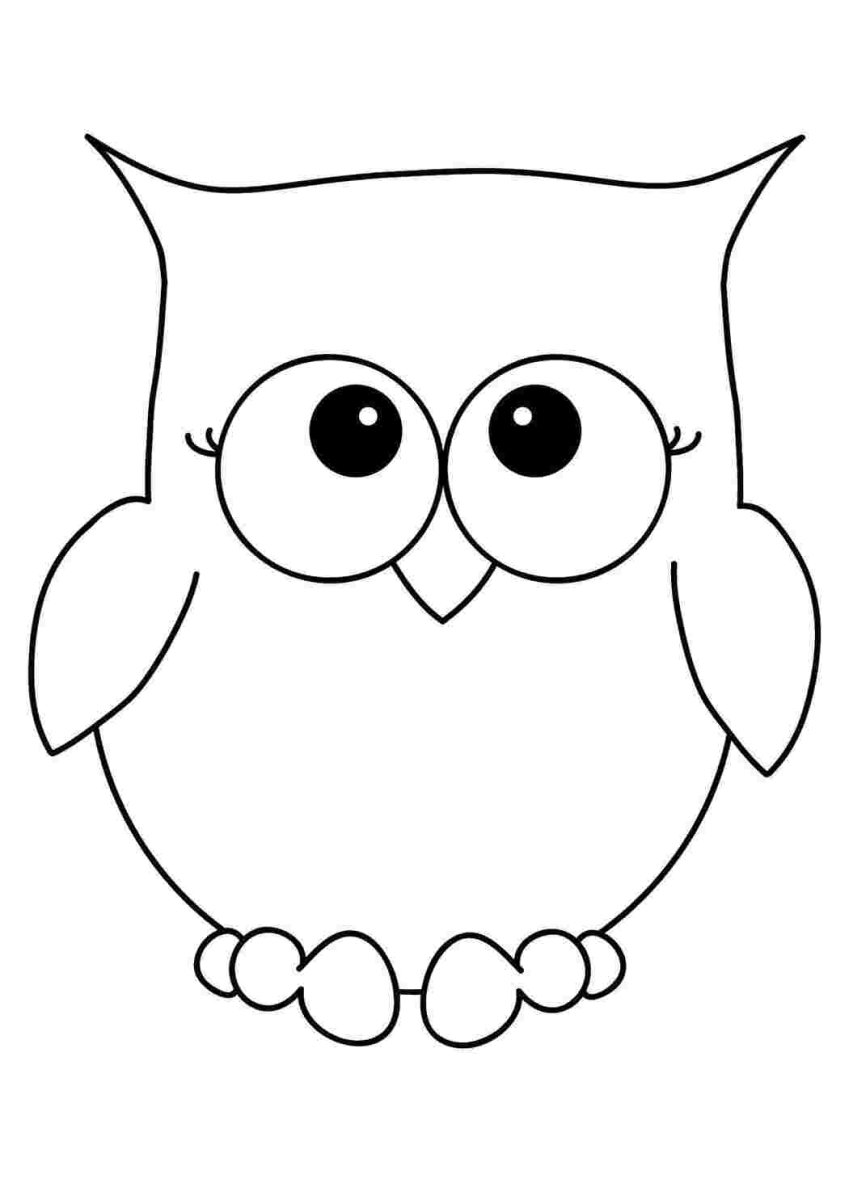 Сова трафарет