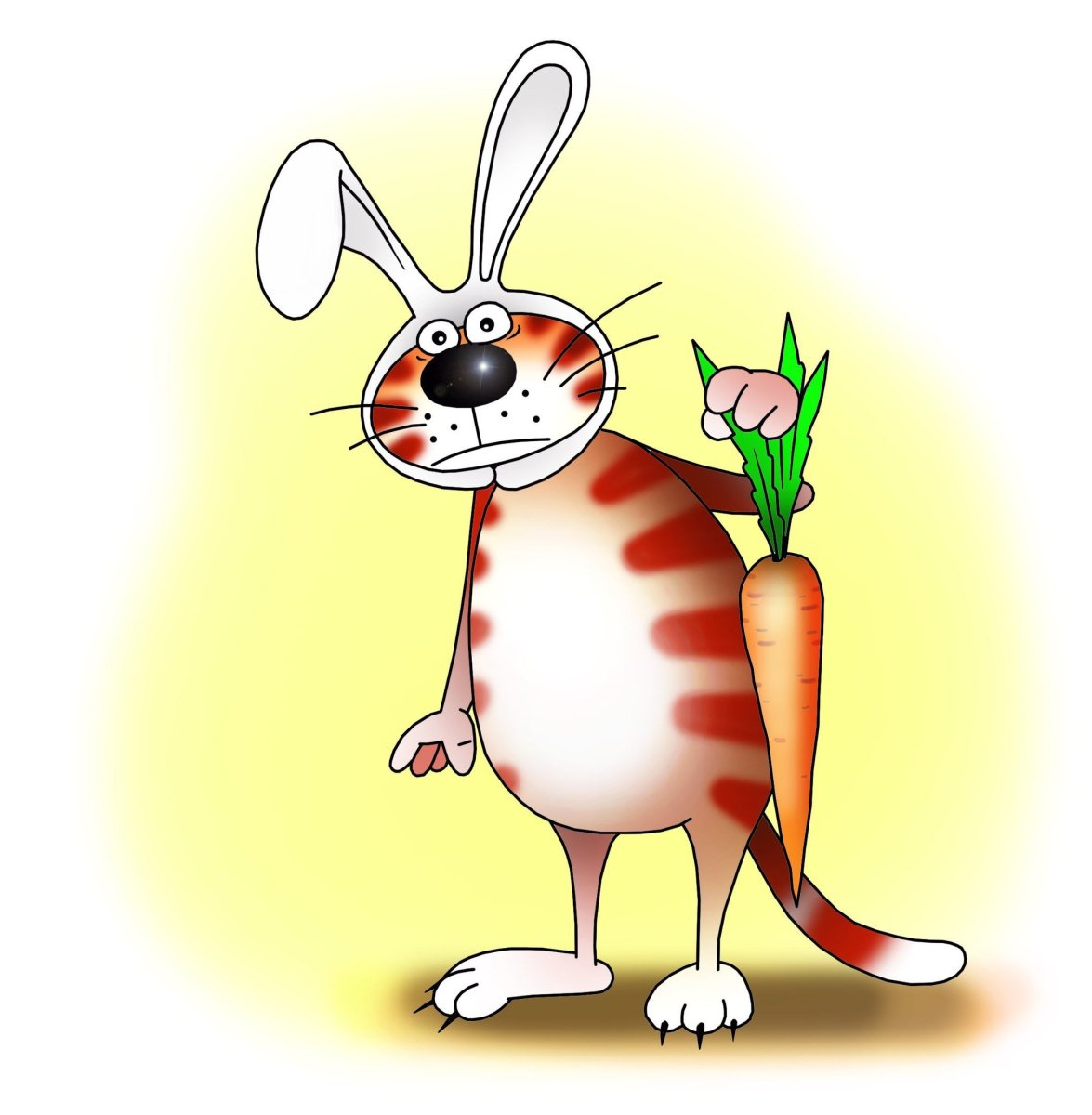 Кот и кролик рисунок 2023