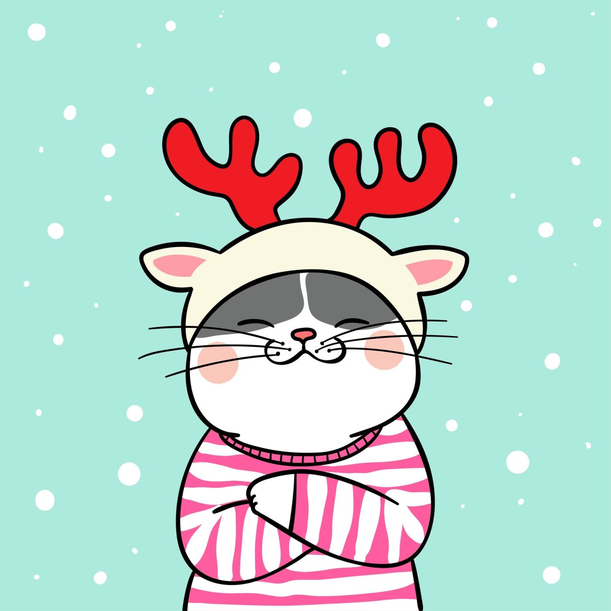 Кот в костюме кролика