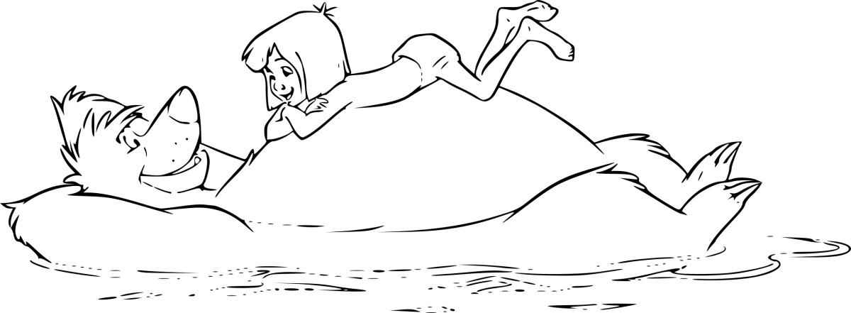 Маугли нарисовать поэтапно