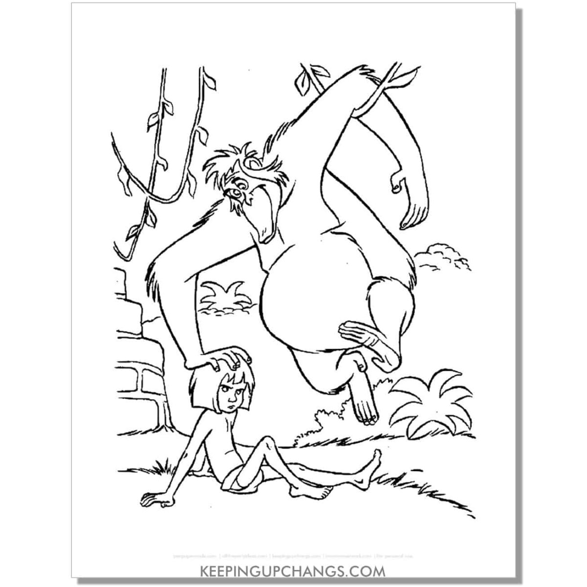 Киплинг Маугли раскраска