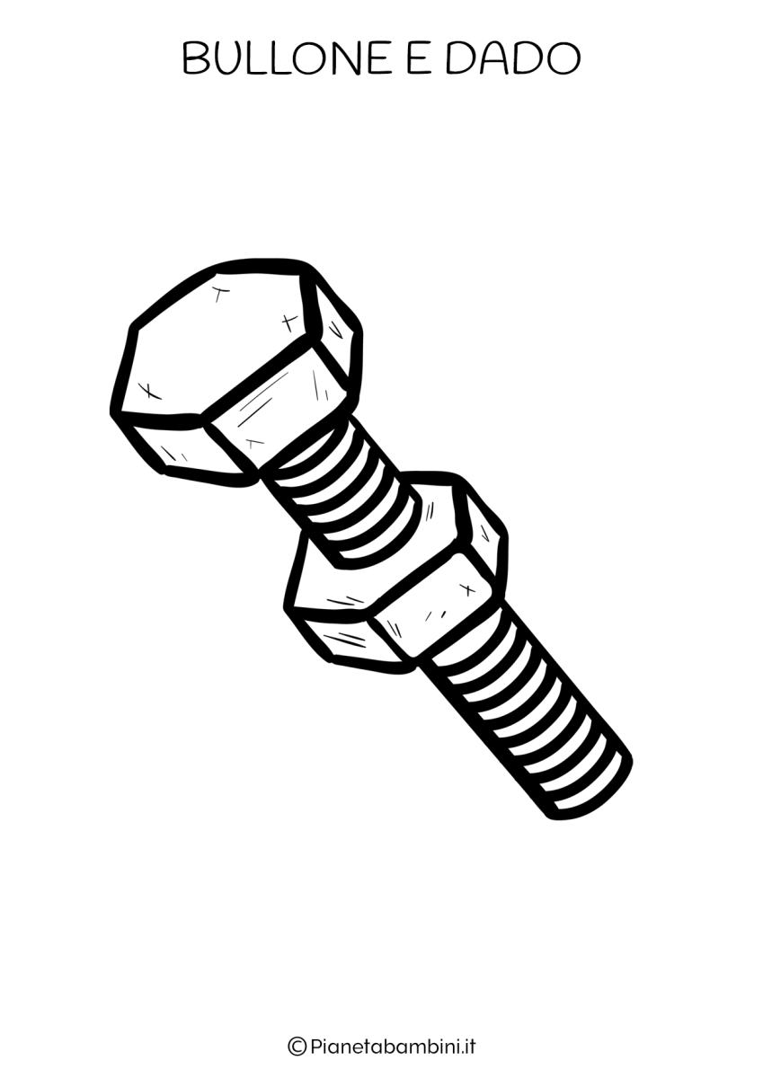 Болт и гайка раскраска