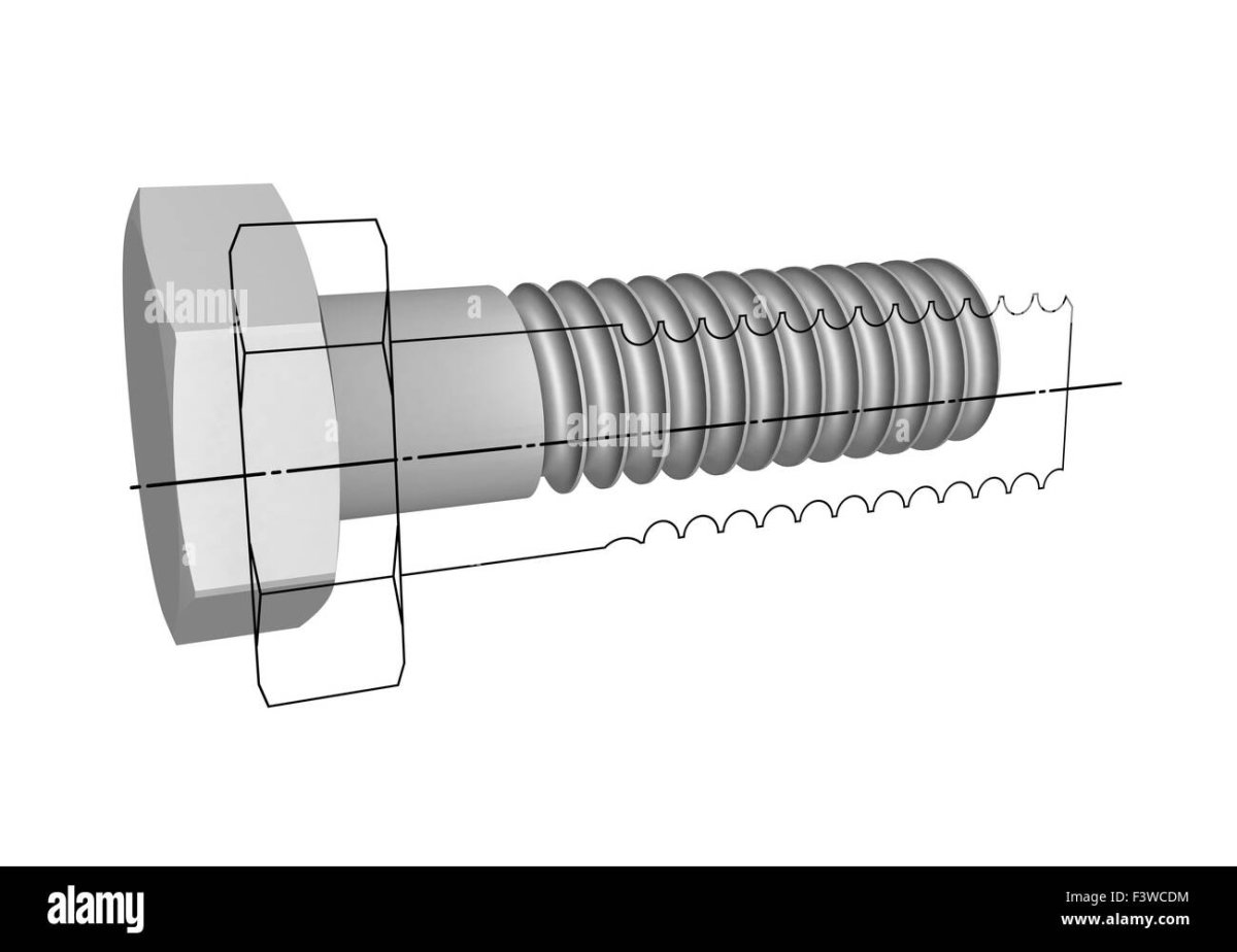 Рисунок болта 2д