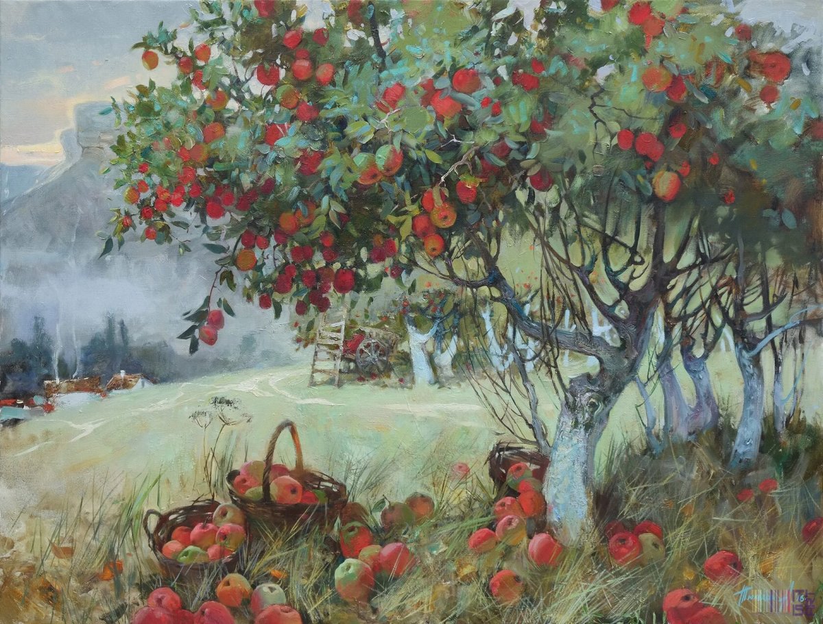 Аполлинарий Васнецов яблоки