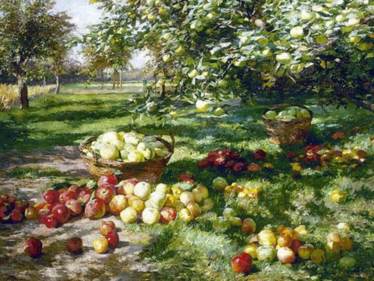 Кустодиев Яблоневый сад