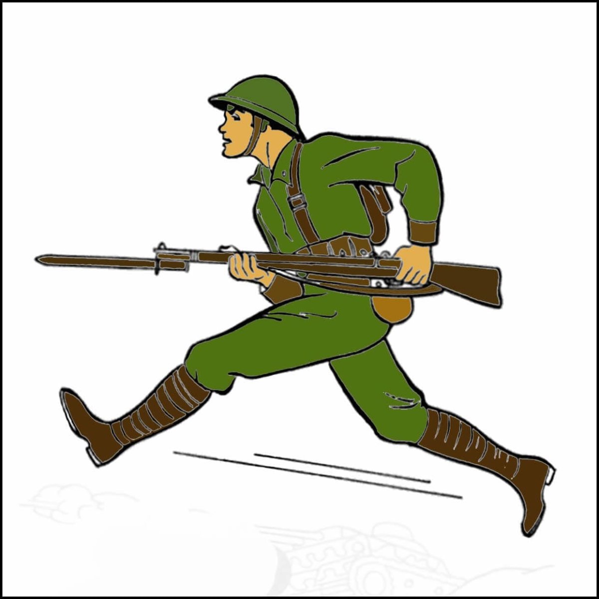 Портрет солдата карандашом