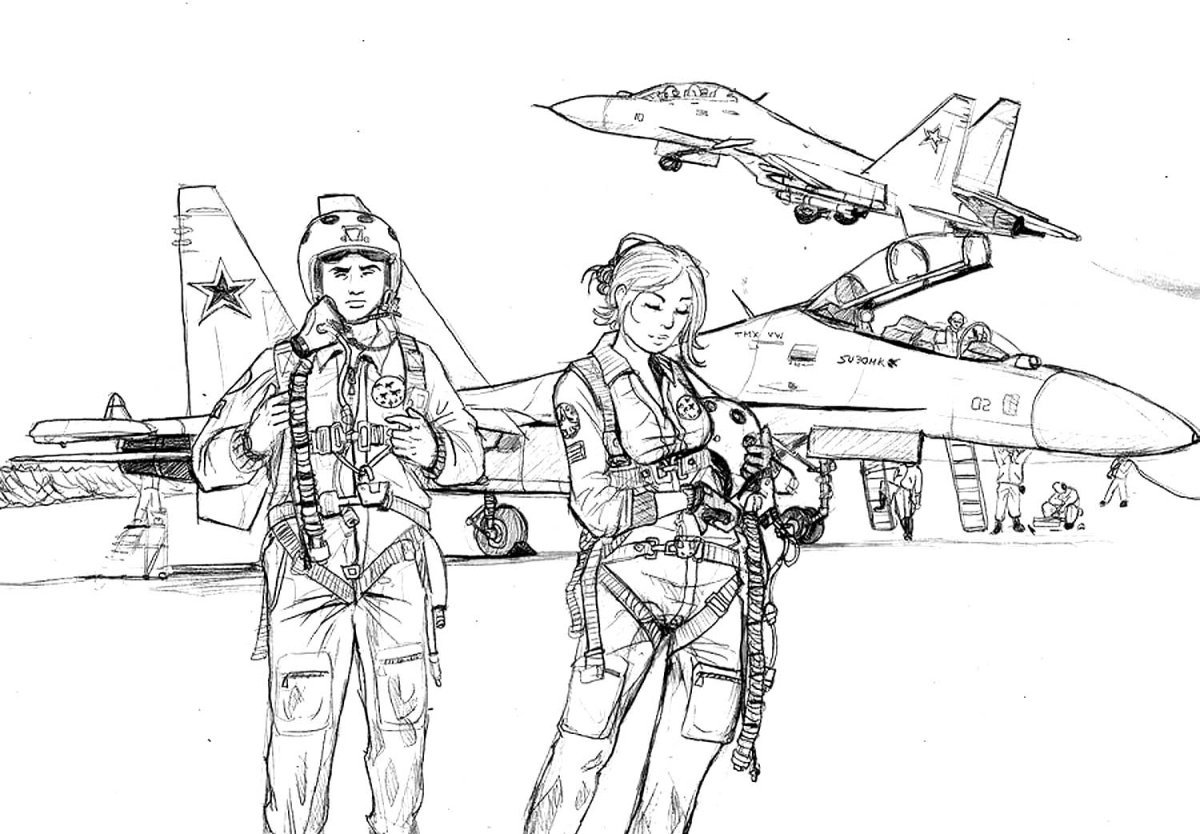 Полицейский с собакой рисунок карандашом