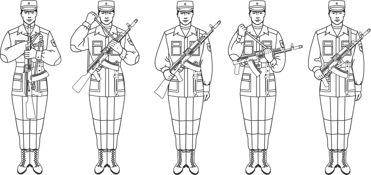 Военный снайпер раскраска