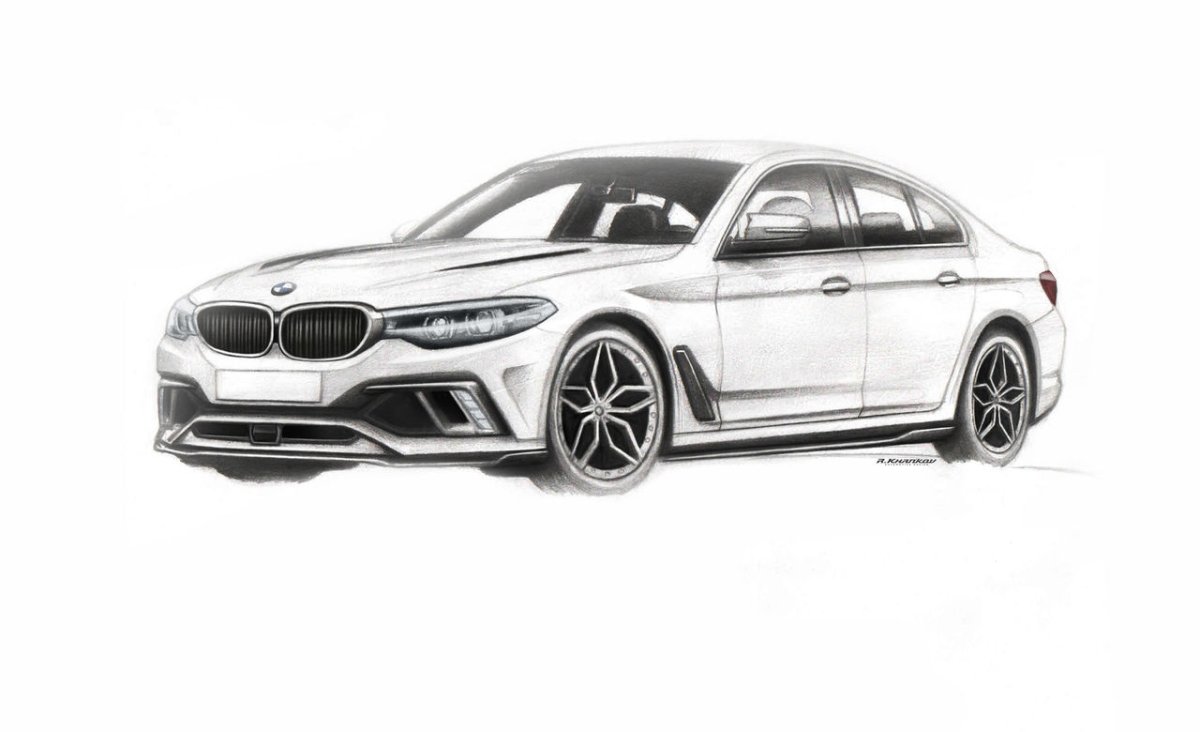 BMW m5 f90 drawing