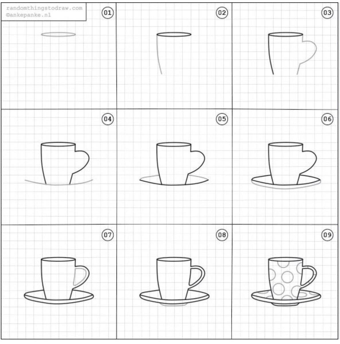 Лёгкие рисунки для срисо