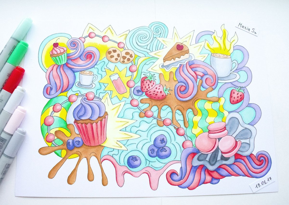 Рисунки для срисовки фломастерами