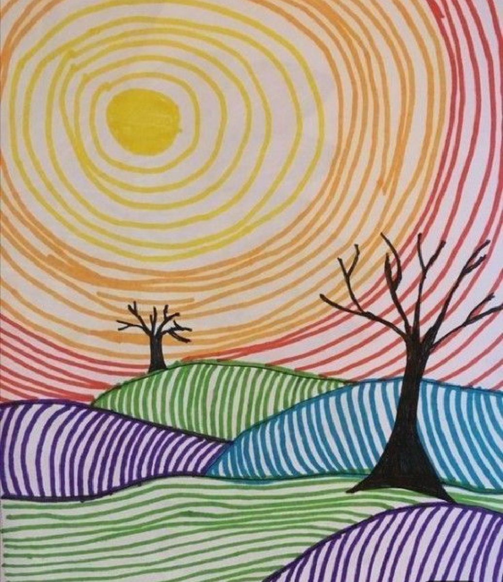 Рисование цветными ручками