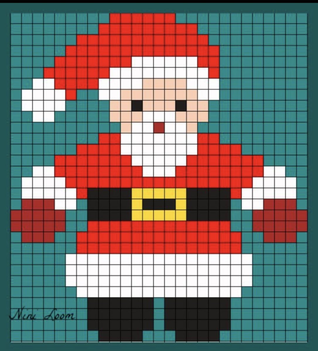 Пиксельный дед Мороз