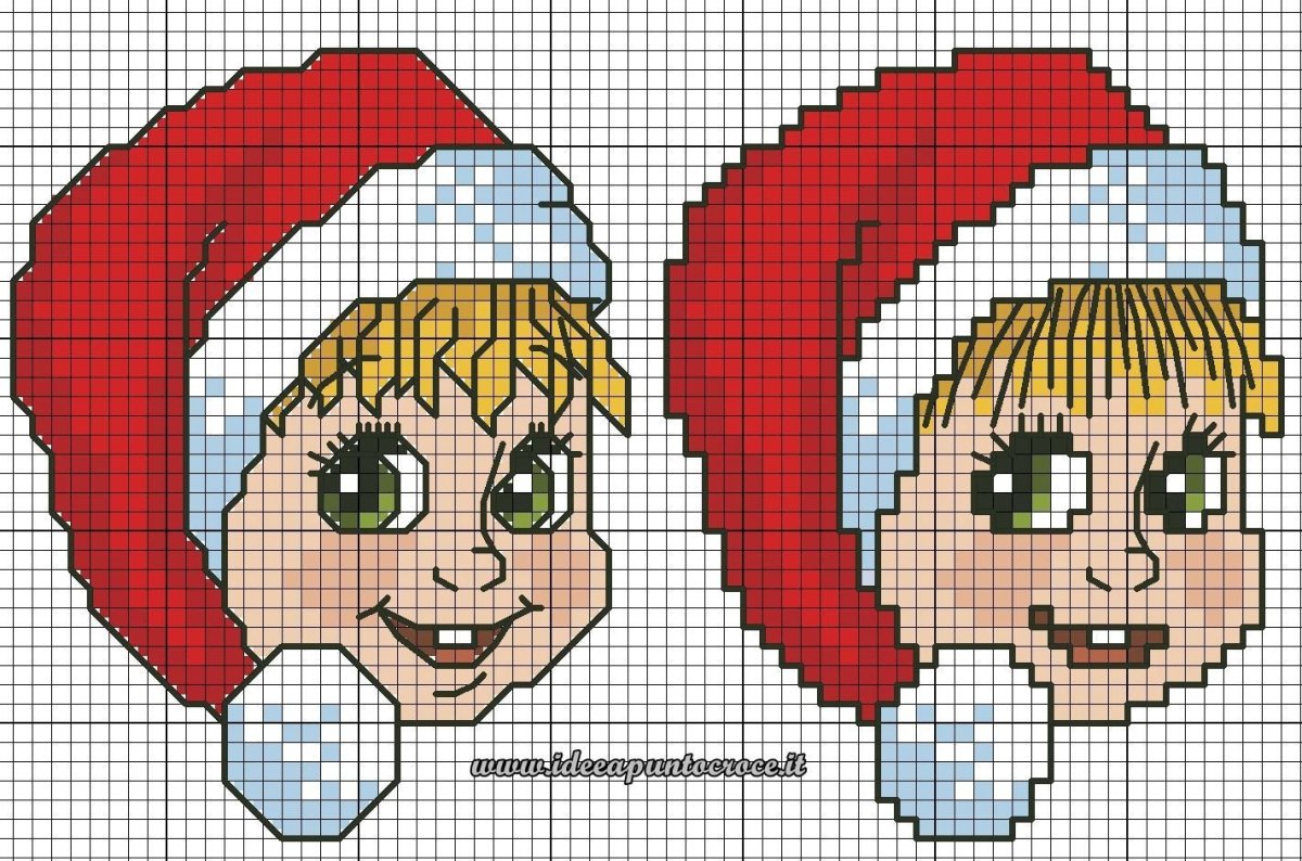 Вышивка дед Мороз и лето