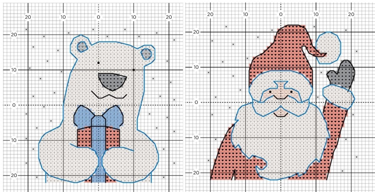 Вышивание крестиком новый год схемы простые