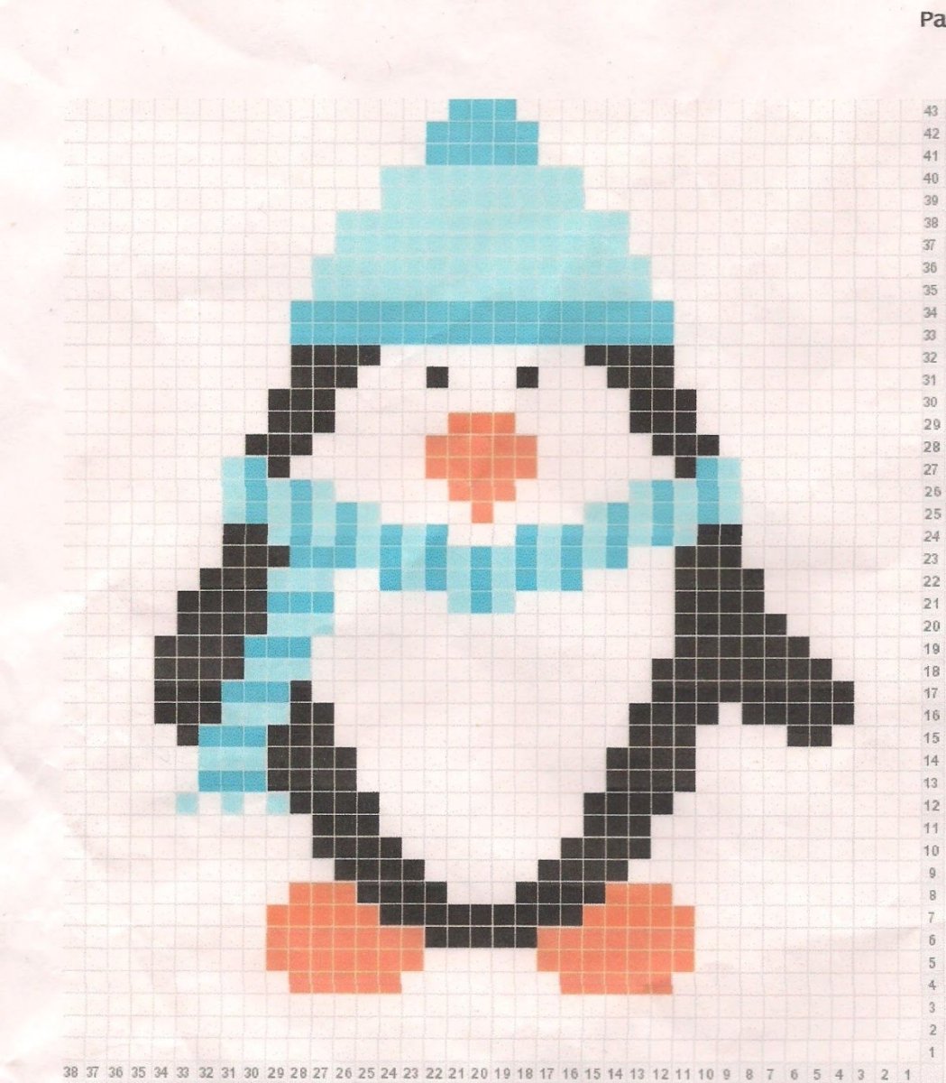 Пингвин по клеткам