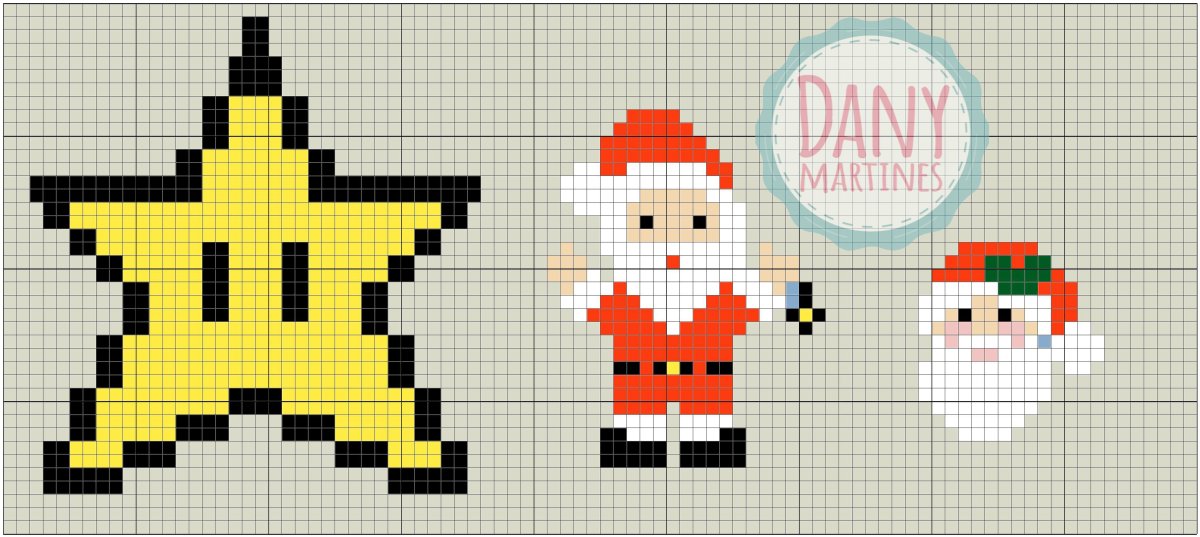 Рождественская открытка пиксель арт