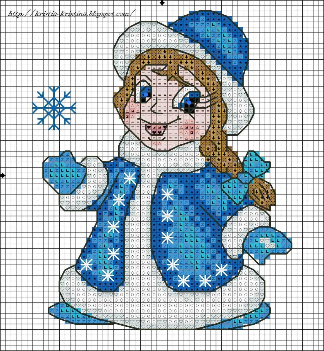 Снегурочка для вышивания