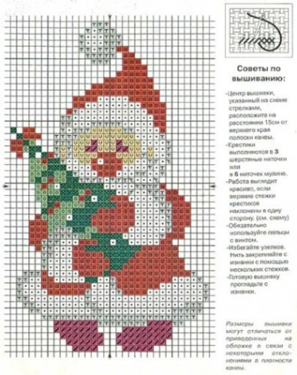 Новогодние игрушки вышивка крестом схемы дед Мороз