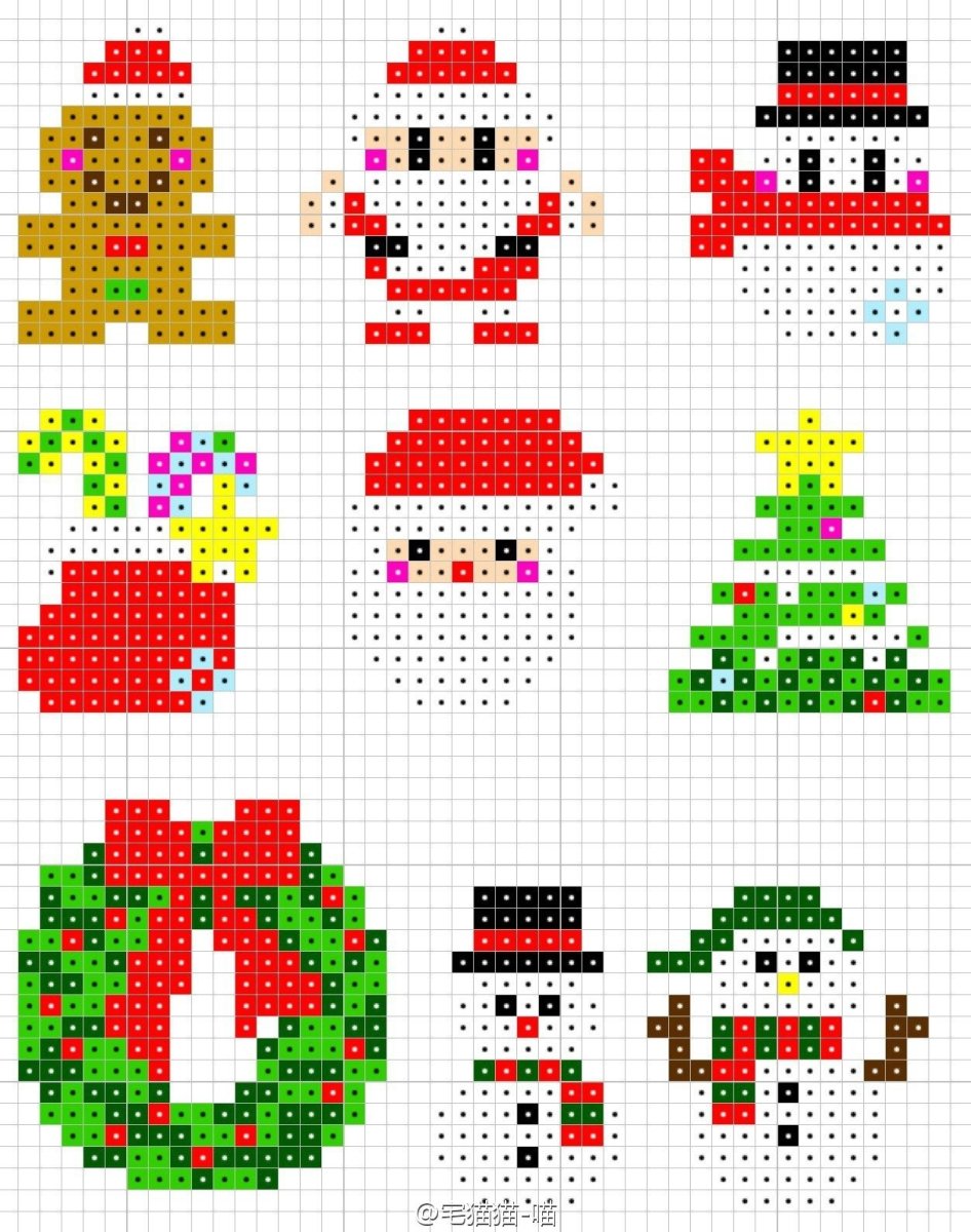 Схемы для термомозаики новогодние