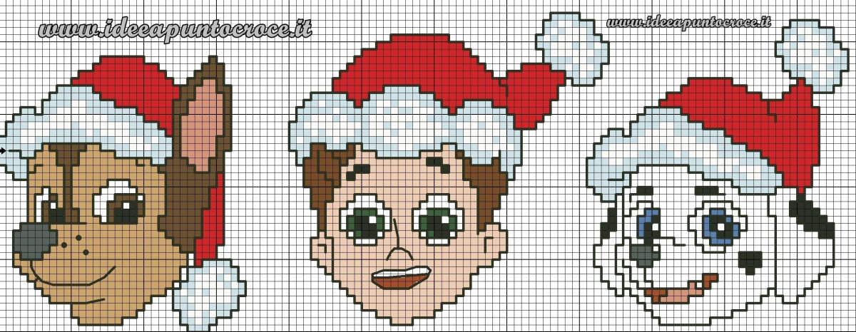 Щенячий патруль по клеточкам