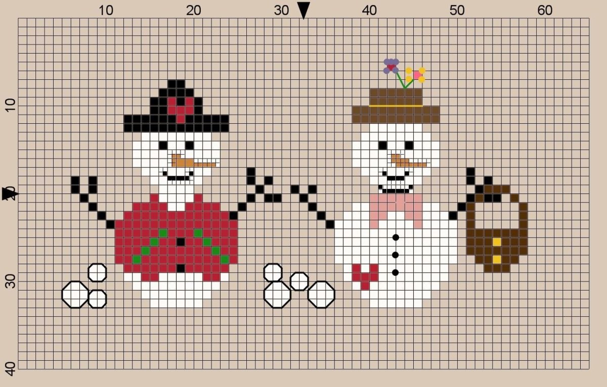 Жаккард Снеговик