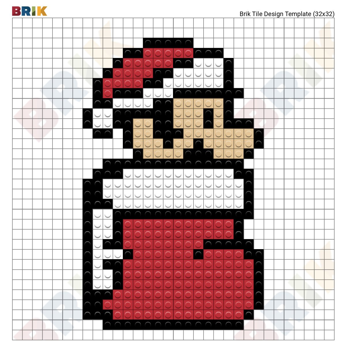 Mario Pixel Art Grid