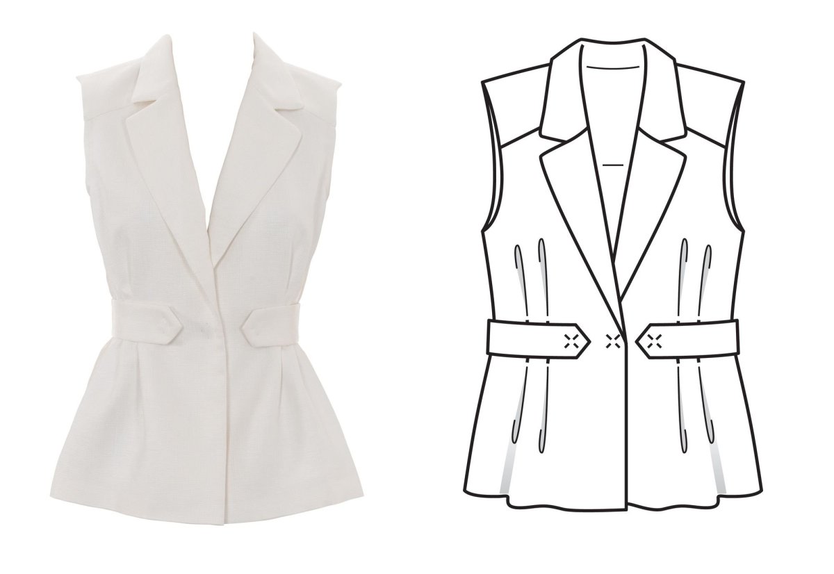 Пошив женской жилетки