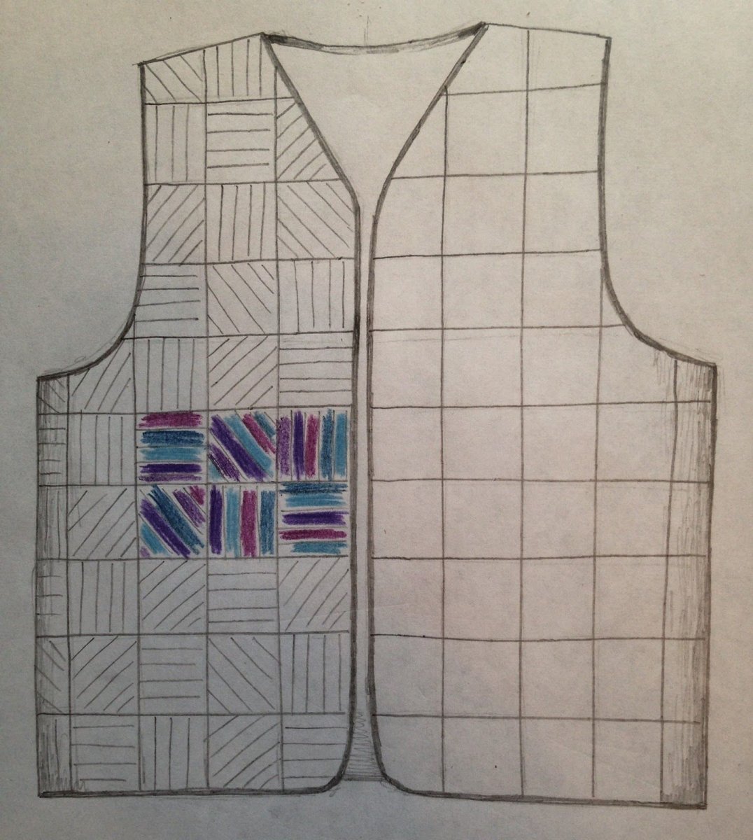 Жилет раскраска