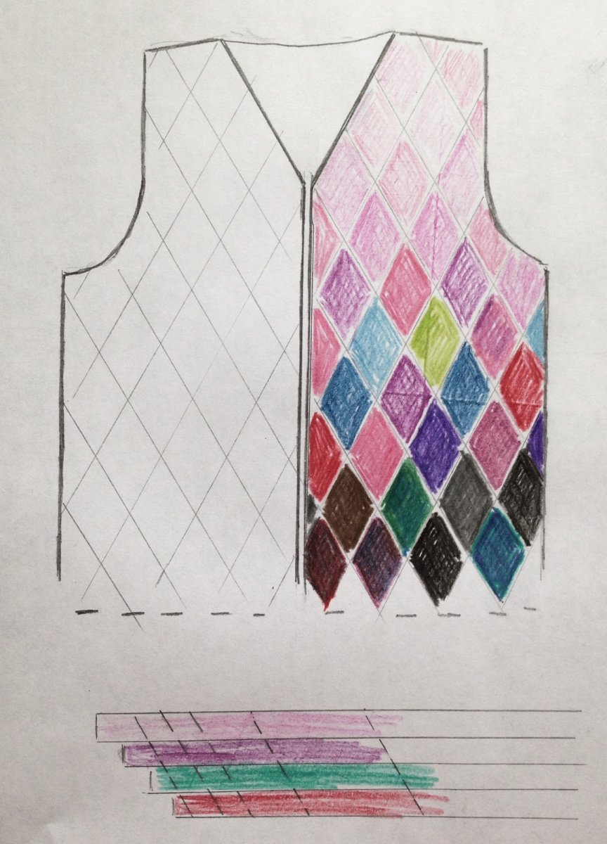 Джинсовая куртка скетч