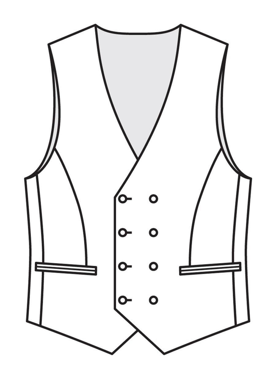 Удлиненный жилет лекала