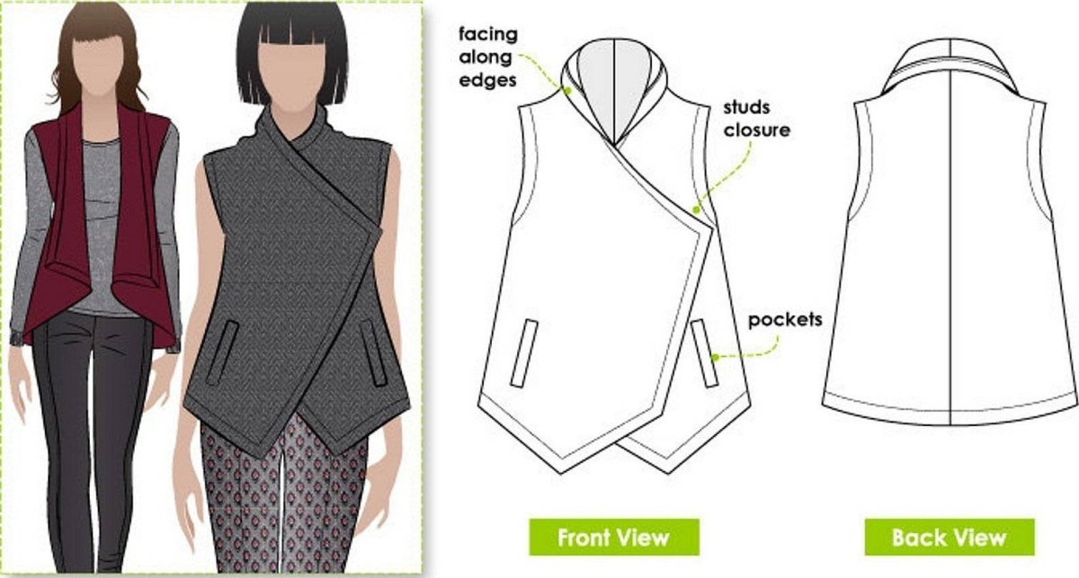 Жилет утепленный эскиз