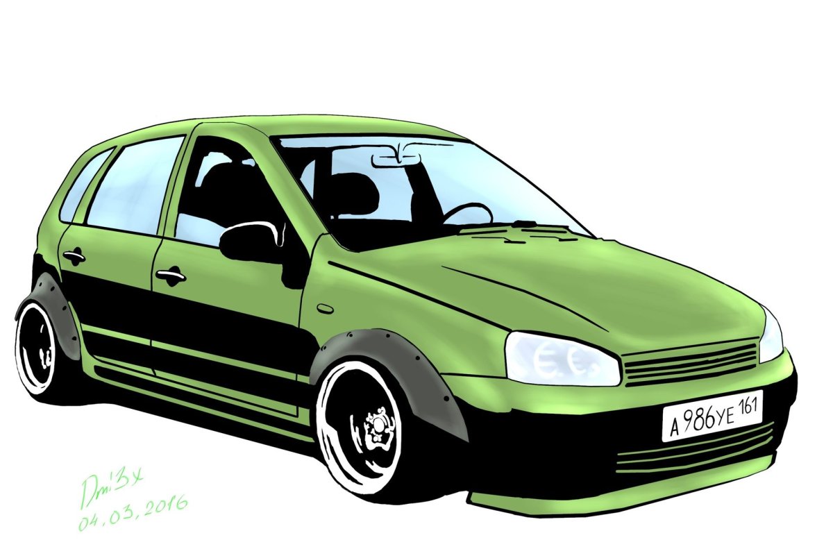 Нива 2121 вид сбоку контур