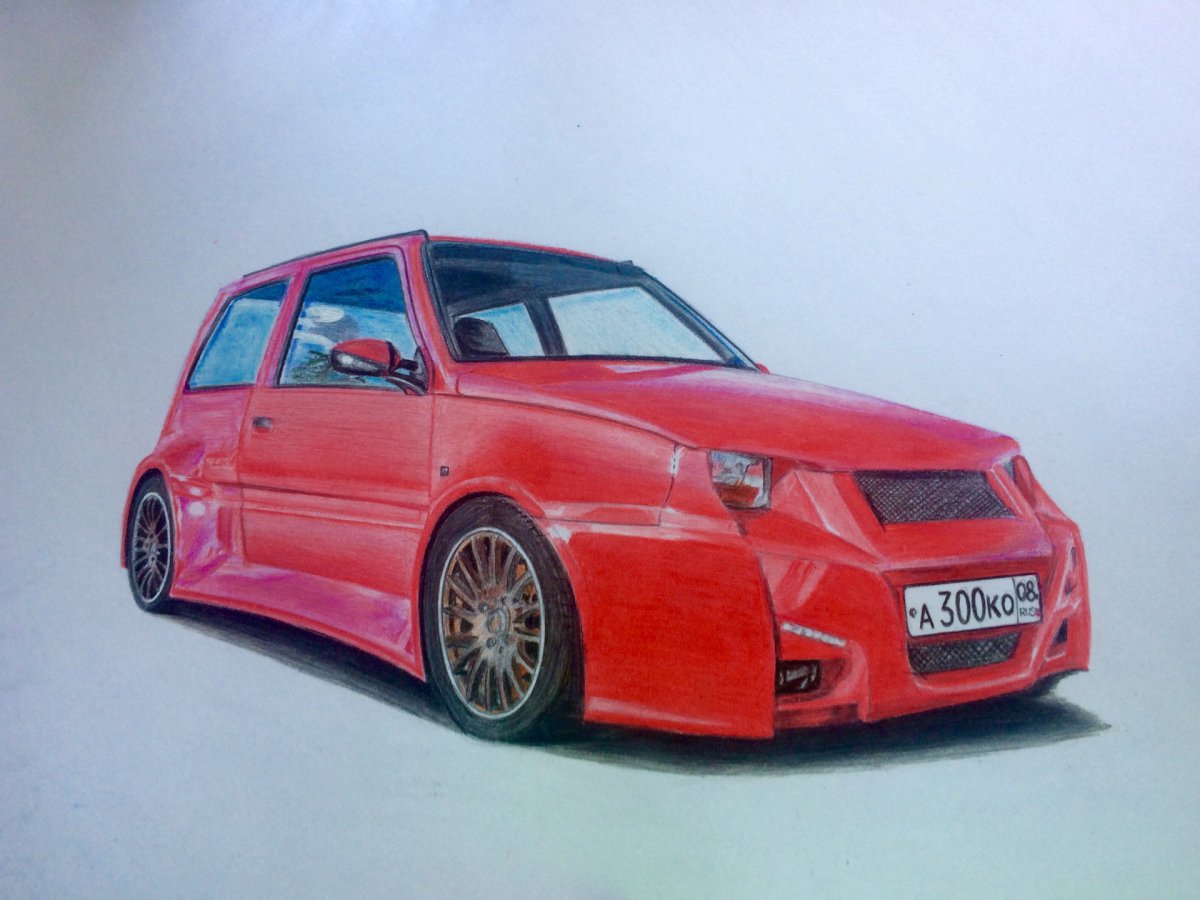 Раскраска машинки вид сбоку