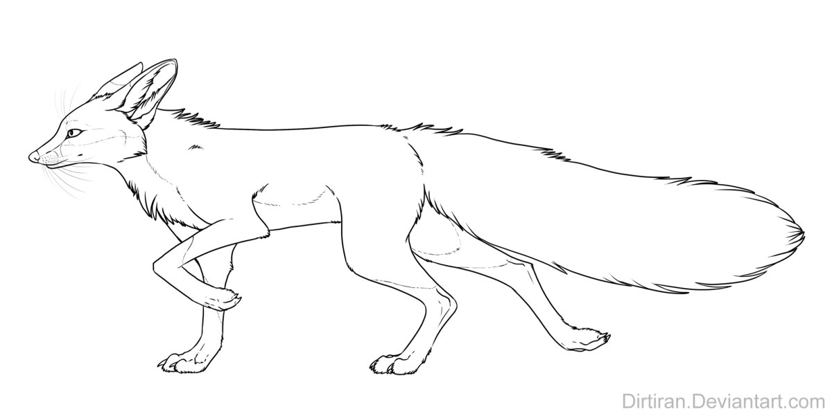 Трафарет песца