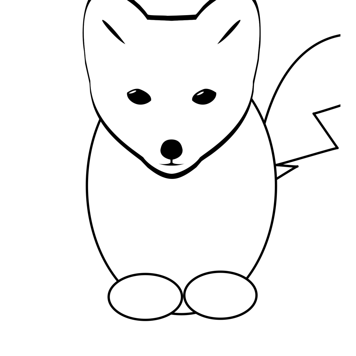 Трафарет песца