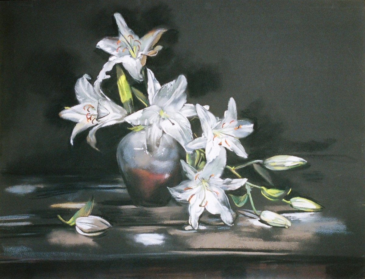 Лилии картина маслом