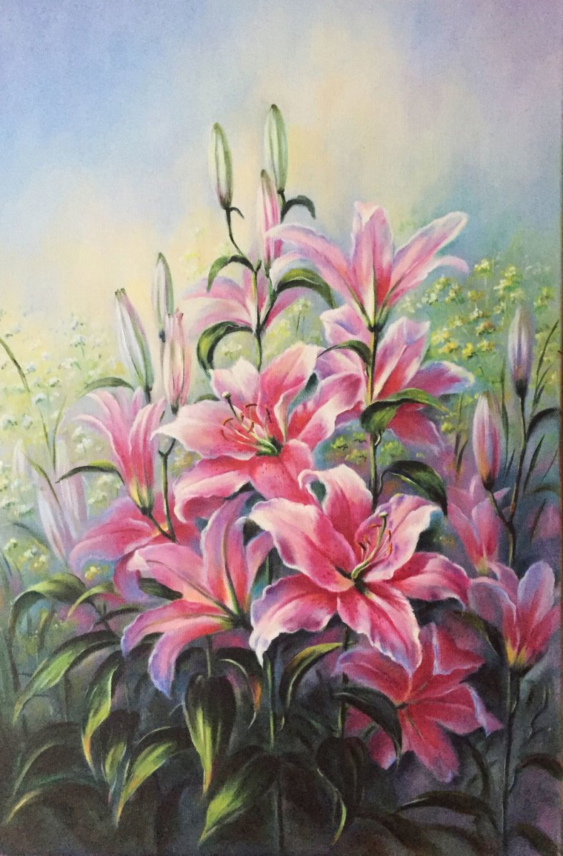 Кувшинка Лотос акварель