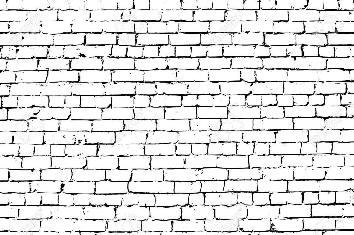 Кирпичная стена карандашом