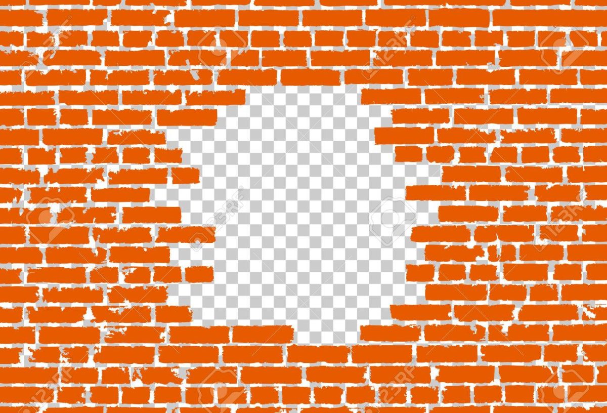 Кирпичная стена с дыркой вектор