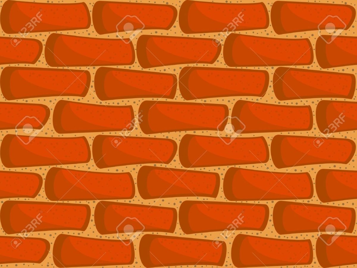 Кирпичная стена мультяшная